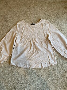Zanzea Light Pink Long Sleeve Peasant Blouse